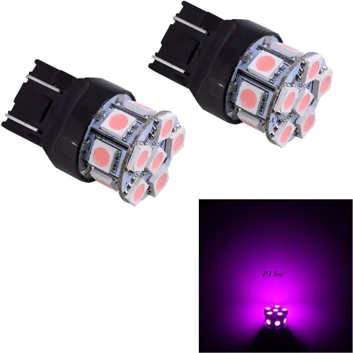 Miniatura 19 de PA LED 2 piezas 13SMD T20 7443 azul auto LED bombilla 12V para señal de giro lateral marcador de parada luz trasera