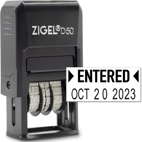 Miniatura 22 de ZIGEL Sello de Fecha D50 con Pagado - Sello de Fecha Autoentintado - Azul/Rojo