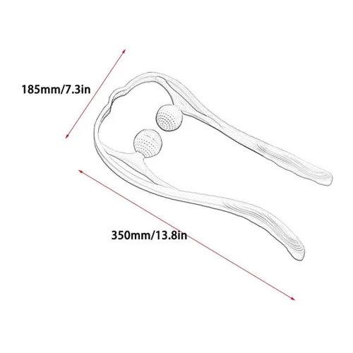 Miniatura 5 de Ofertas de liquidación Masajeador de cuello en forma de U Manual de amasamiento del cuello del hombro del cuerpo del masaje Verde