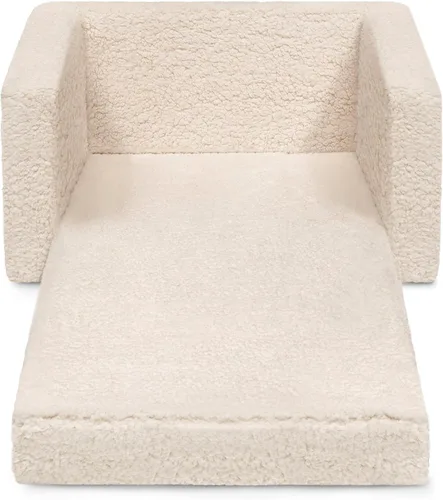 Miniatura 11 de Delta Children Cozee - Silla abatible Sherpa 2 en 1, silla convertible a tumbona para niños, crema