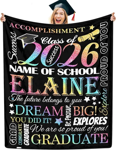 Manta personalizada con collage de fotos, manta de fotos personalizada para graduados, manta personalizada, regalos para temporada de graduación,