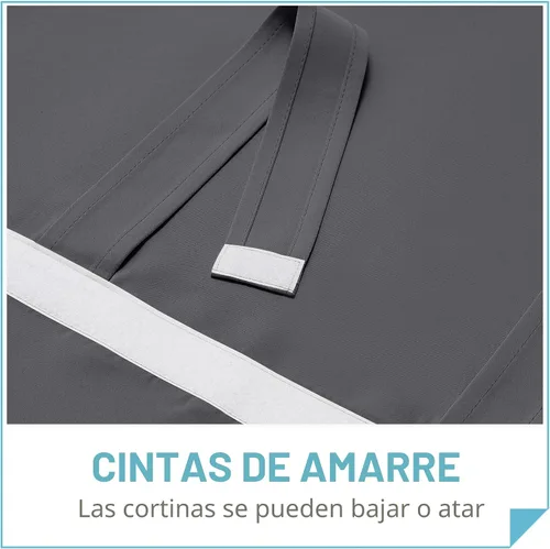Miniatura 4 de RYB HOME - Cortina Tricia opaca para puerta francesa, oscurecimiento parcial, con aislamiento térmico, para ventana pequeña de vidrio en aula, 26