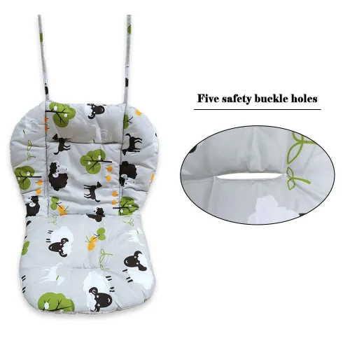 Miniatura 6 de Twoworld Cojín para silla alta, cojín grueso grande para silla alta de bebé, funda transpirable (oveja gris)