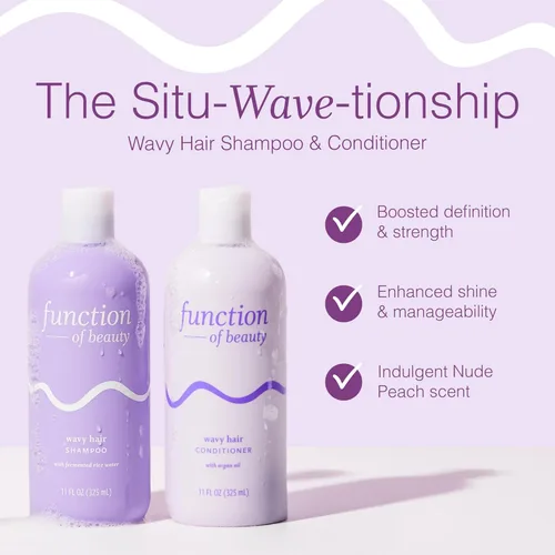 Miniatura 2 de Function of Beauty Set de Champú y Acondicionador para Cabello Ondulado - Dúo de Champú y Acondicionador Sin Sulfatos para Textura Ondulada Natural
