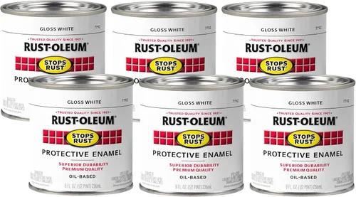 Miniatura 58 de Rust-Oleum 7765502 - Pintura anti-óxido para aplicación con brocha, cuarto de galón, color rojo real brillante, (paquete de 1)