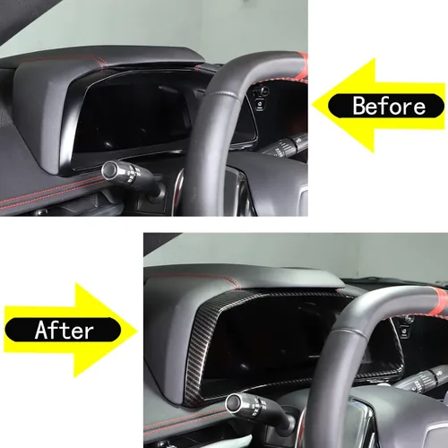 Miniatura 2 de Daeiclru Marco de cubierta de ABS para panel de salpicadero de automóvil compatible con Chevrolet Corvette C8 2020-2023, accesorios de ajuste