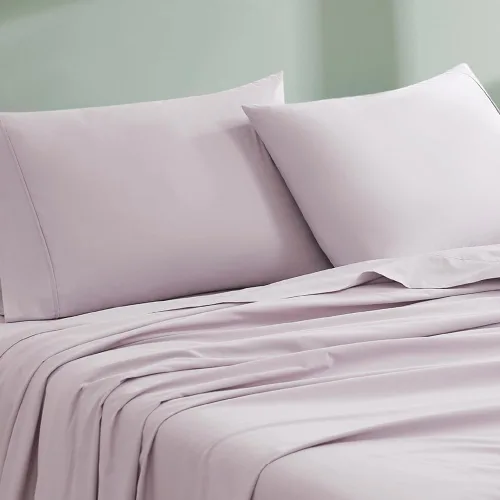 Miniatura 18 de Linen Closet Juego de 4 piezas de sábanas de 100% algodón orgánico tamaño completo, tejido de percal, crujiente, fresco, suave y duradero, sábanas