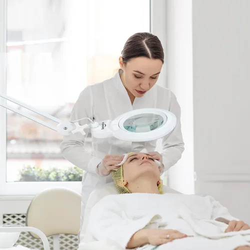 Miniatura 7 de Bifocals - Lámpara de escritorio con aumento con abrazadera, 5 dioptrías con 20 dioptrías, lente desmontable de 6 pulgadas y 120 luces LED, 3 modos