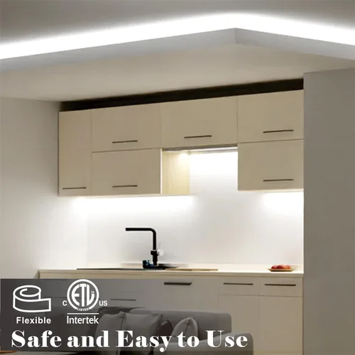 Miniatura 4 de Tira de luces LED de color blanco brillante de 16.4 pies, 300 luces LED blancas frías, 6500 K, impermeables, para dormitorio, armarios de cocina