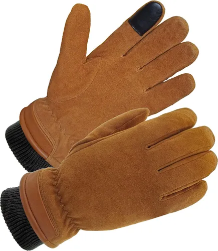 Miniatura 14 de SKYDEER 3M Thinsulate Thermal Winter Work Gloves with Windproof Premium Genuine Deerskin Suede Leather (Unisex SD8671T)