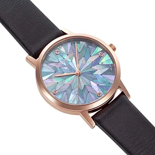 Miniatura 6 de monogriis Reloj de mujer con esfera de nácar con pantalla analógica marca japonesa