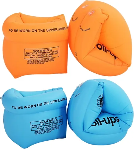 Miniatura 11 de Paquete de 2 a 4 flotadores de brazo para niños y adultos, flotadores de piscina, anillos de natación inflables, bandas de brazo de PVC, mangas Rosa