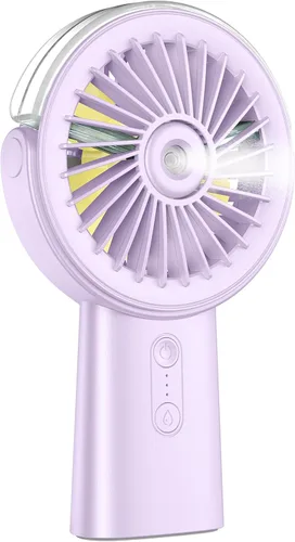 Miniatura 11 de Otlonpe Ventilador de nebulización de mano portátil, pequeño ventilador de niebla recargable personal de mano, ventilador de agua de 4000 mAh