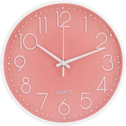 Miniatura 17 de Reloj de pared sin tictac, silencioso, moderno, simple, redondo, decoración, reloj de pared de cuarzo con esfera estereoscópica para el hogar