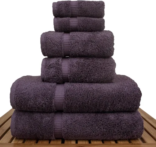Miniatura 28 de Luxury Hotel & Spa Collection - Toalla ecológica de 100% algodón turco de 27 x 54 pulgadas (27 x 54 onzas), de secado rápido, para baño, borde