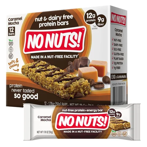 Miniatura 9 de ¡No Nuts! Barras de proteínas veganas 100% sin nueces, sin lácteos, arándanos y vainilla, orgánicas, kosher, sin huevos, sin OGM y sin lácteos
