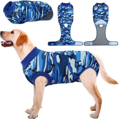 Miniatura 39 de Kuoser Traje de recuperación de cirugía para perros, traje de recuperación para perros machos hembras, mameluco para perro después de la cirugía