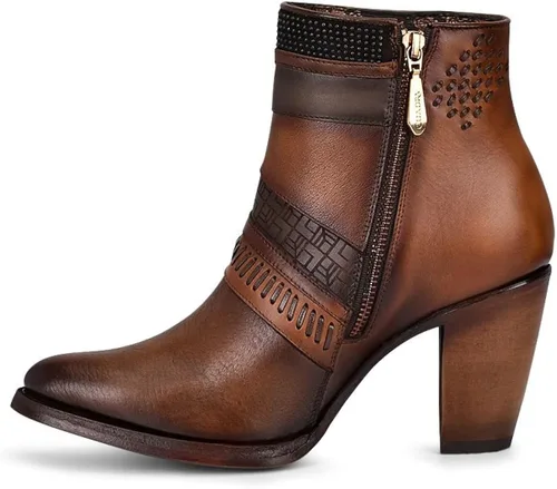 Miniatura 4 de Cuadra Womens Bootie in Genuine Bovine Leather with Zipper