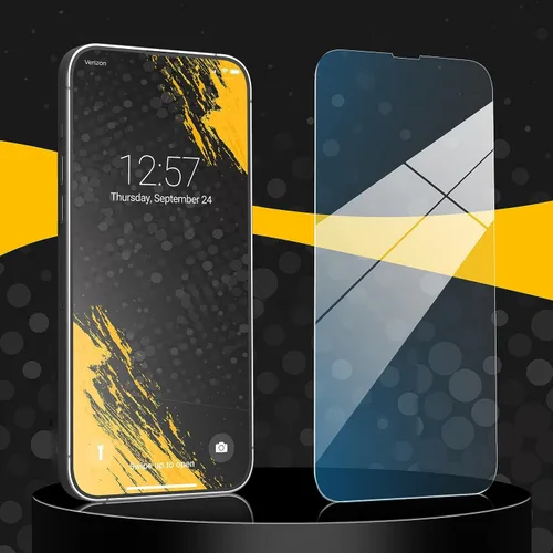 Miniatura 4 de magglass Protector de pantalla de luz azul para iPhone 15 Plus (2023) 9H vidrio templado con aplicador (luz azul)