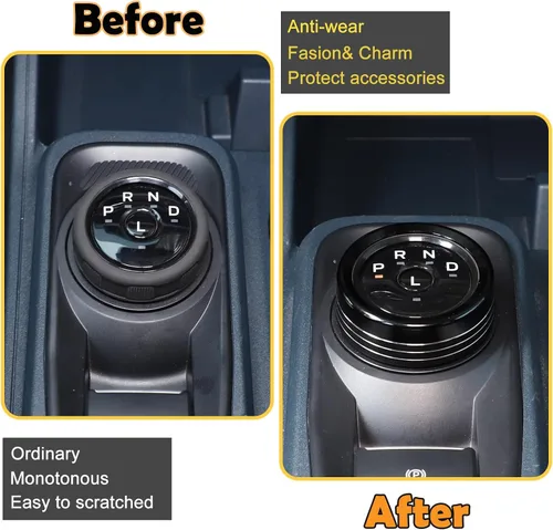 Miniatura 2 de CHEAYAR Botón de interruptor de cambio de marchas Anillo de tapa de guarnición Compatible con Ford Maverick 2022, Cubierta de pomo de cambio