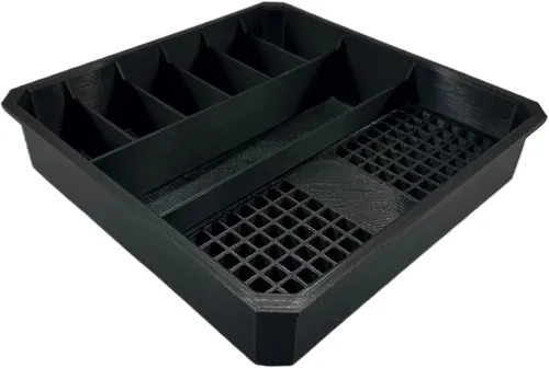 GarageInOrder Soporte de brocas de impacto impreso en 3D para Milwaukee PACKOUT organizadores de perfil bajo (7 compartimentos + 110 bits), color