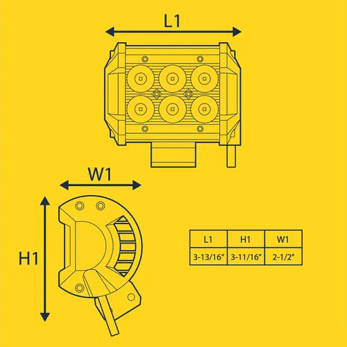 Miniatura 6 de Faro delantero de 4" LAMPHUS Cruizer de 18W, LED CREE para auto y motocicleta, 4", Inundación