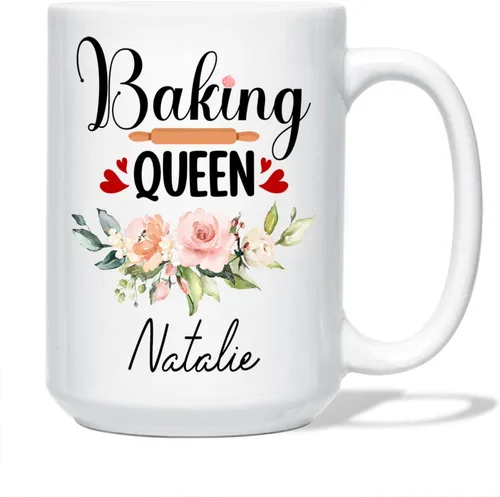Miniatura 7 de Taza de café para panadero, regalos de panadero, taza de café Badass Baker personalizada, taza de regalo con nombre personalizado para panadero