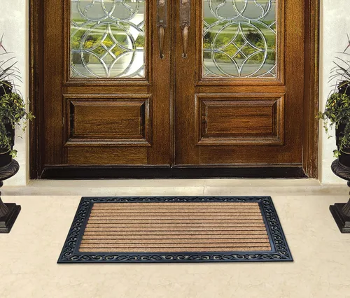 Miniatura 93 de A1HC Tapete para Puerta de Fibra de Coco Natural y Caucho, 30"x48" – Grueso, Duradero, Resistente, Anti-Desprendimiento, Resistente a