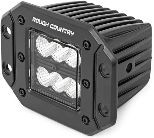 Miniatura 2 de Rough Country, 70803BL barra de luces CREE LED cuadradas, color negro, accesorio para cualquier lugar donde se pueda montar, 2 pulgadas, 2 unidades.