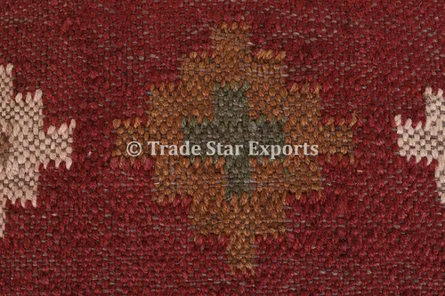 Miniatura 4 de Trade Star Funda de almohada 70% yute y 30% lana kilim, auténtica, funda de almohada bohemia hecha a mano, vintage, funda de cojín cuadrada étnica