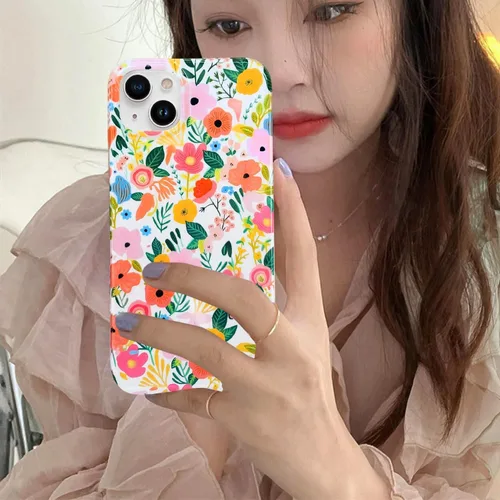 Miniatura 7 de J.west Funda compatible con iPhone 14, suave, a prueba de golpes, bonita funda protectora floral para mujer, diseño de patrón de flores de jardín