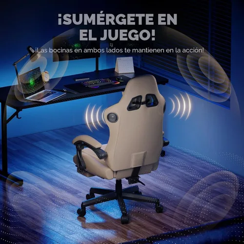 Miniatura 4 de GTPLAYER ACE-PRO Sillas de Juego con Música – Altavoces Integrados, Soporte de Aplicación y Control Bluetooth, Sillas de Juego para Computadora