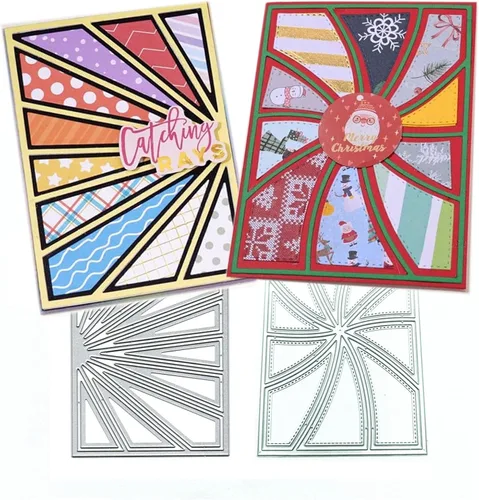 Troqueles de corte para hacer tarjetas de papel, marco de fondo de Navidad 3D, plantillas de metal, herramientas de álbumes de recortes, plantilla