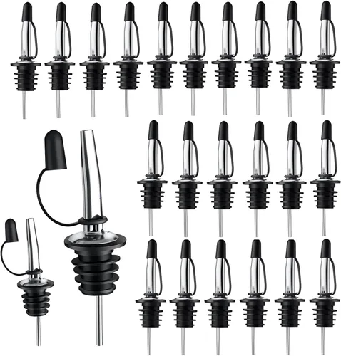 Miniatura 22 de Pafusen Paquete de 12 vertedores de botellas de licor, boquilla para verter licor para botellas de licor, boquilla dispensadora de aceite de oliva