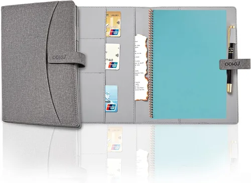 Miniatura 8 de Cubierta de cuaderno de viaje A5 OOKU compatible con Rocketbook Fusion tamaño ejecutivo, cuaderno inteligente reutilizable, planificador Panda