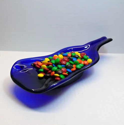 Miniatura 6 de UpC- Plato de inmersión reciclado para botellas de vino azul cobalto