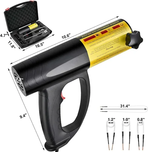 Miniatura 7 de Eliminación de pernos del calentador de inducción, kit de calentador de inducción magnético de 1500 W 110 V con 4 bobinas, calentador de mano