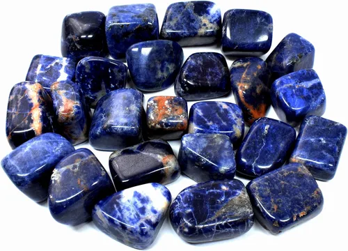 Miniatura 8 de Piedras pulidas de sodalita azul natural, piedras preciosas pulidas de cristal de cuarzo mineral Cabujones espumosos de África del Sur, 5