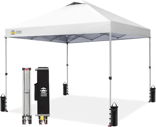 Miniatura 17 de CROWN SHADES Toldo desplegable de 8 x 8 pulgadas, tienda de campaña de playa con instalación CenterLok de un empuje, parasol fácil para exteriores