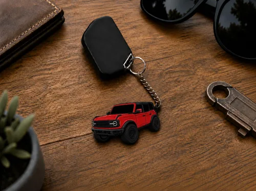 Miniatura 2 de Accesorios de Llavero Bronco 4 puertas llavero Fob Cubierta Modificaciones geniales compatibles con Ford Bronco 2022 2023 2024 Rojo