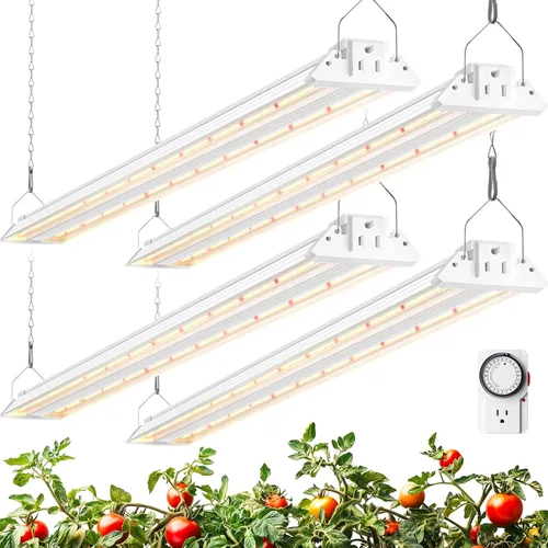 Miniatura 10 de Barrina TX-S60 - Luz de cultivo de 4 pies, 60W (equivalente a 420W), espectro completo con LEDs rojos de 660nm, PPFD alto, enlazable, luces