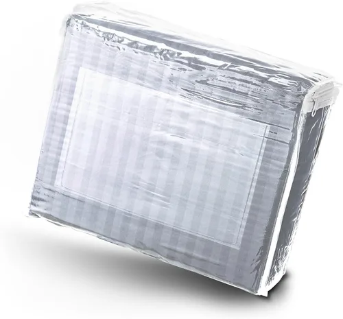 Miniatura 6 de Lujoso juego de sábanas de 6 piezas + 2 fundas de almohada adicionales – Dobby Stripe – Cómodo y transpirable – Sábanas de lujo para hotel