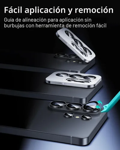 Miniatura 7 de ESR Protector de lente de cámara compatible con Samsung Galaxy S22 Ultra (2022), vidrio templado ultrafino resistente a los arañazos con borde