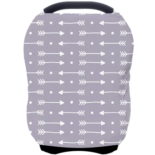 Miniatura 10 de Fundas de asiento de automóvil para bebés – Funda de lactancia multiusos, toldo para asiento de automóvil, fundas de lactancia, bufandas de Gris a