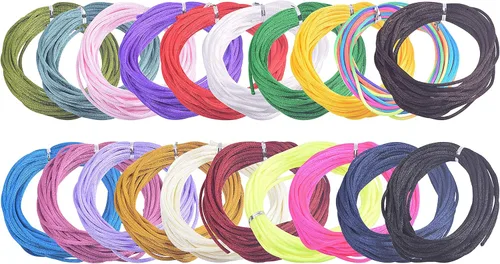 Miniatura 134 de KONMAY 80 Yardas 1.0mm Cordón Rattail de Nylon Satén Seda Trim Hilo para Cuentas para Nudos Chinos, Kumihimo, Trabajo con Cuentas, Macramé, 2-Azul
