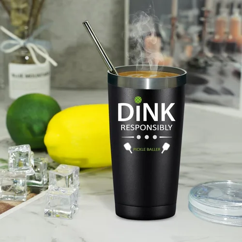 Miniatura 8 de Fufandi Regalos de pickleball para hombres y mujeres – Pickle Ball Dink Responsibly – Navidad, regalos de cumpleaños para los amantes del pickleball
