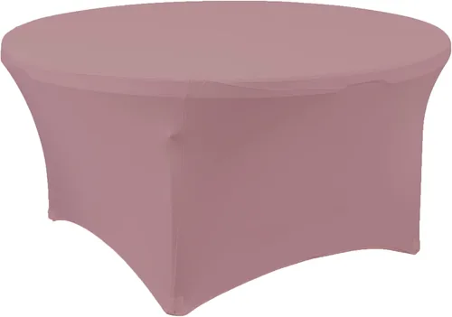 Miniatura 12 de Simply Elegant Mantel redondo ajustable de elastano Mantel para mesa de banquete, mantel de poliéster y elastano, para cumpleaños, quinceañera