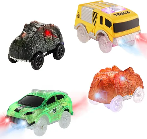 Save Unicorn Solo repuesto para autos de pistas, autos de pista que brillan en la oscuridad, accesorios de pistas de autos de carreras con luces LED
