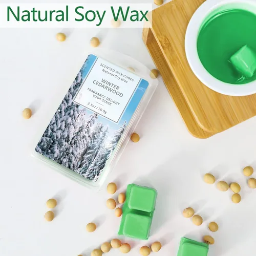 Miniatura 4 de SCENTORINI Cubos de Cera Derretible, Cera Derretible de Vela de Cedro Invernal con Aroma Fuerte, Cera Perfumada de Soja para Calentador de Cera