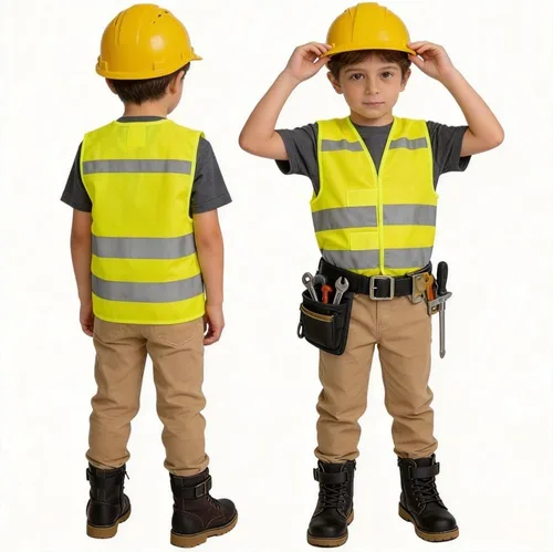 Miniatura 7 de Chaleco de seguridad de alta visibilidad para niños, chaleco de seguridad para niños pequeños, chaleco reflectante para niños, chaleco de Amarillo